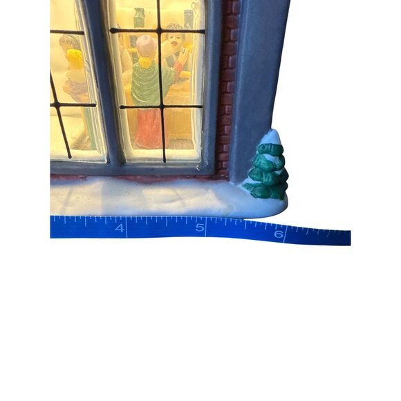 Trim A Home Vintage Christmas Village Foleys Pharmacy Illuminated House - Picture 7 of 9